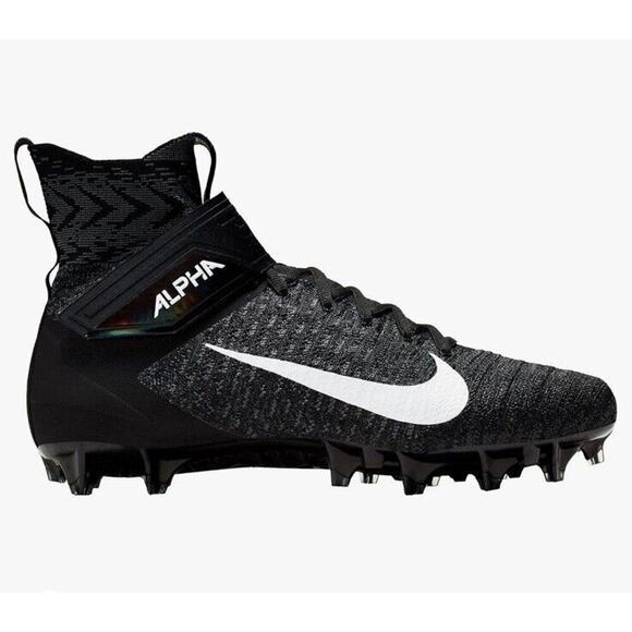 Nike Alpha Menace Elite 2 Black Football Cleats Men's Size 10 (AO3374-001) - Picture 4 of 6